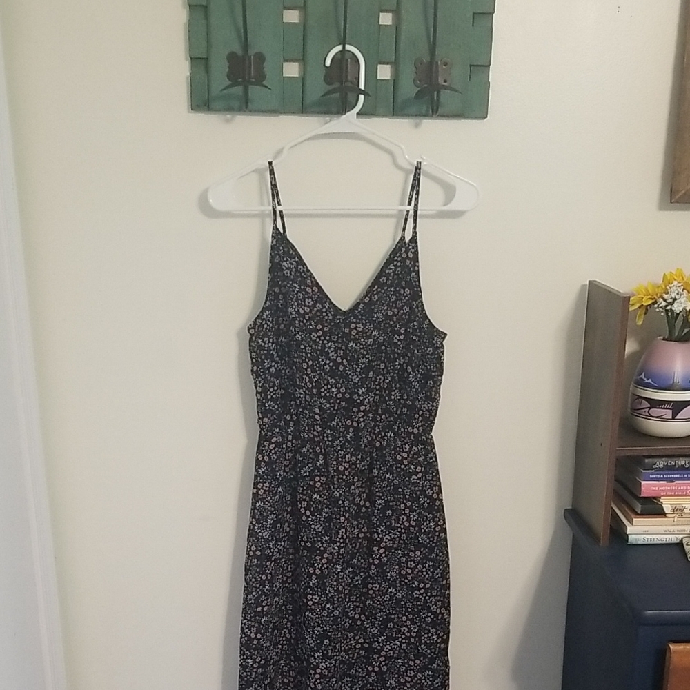 H&M Black Floral Maxi Dress
